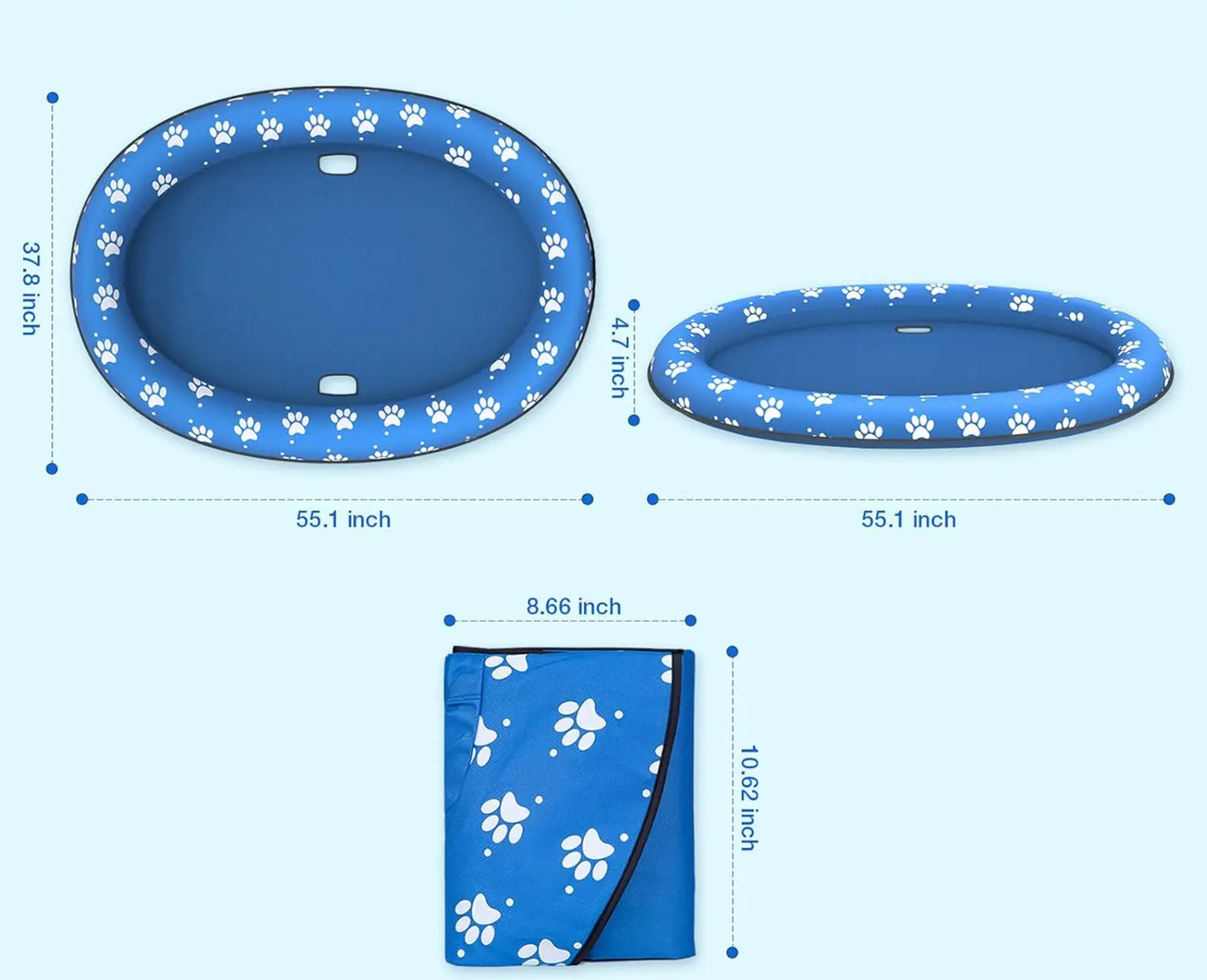 HYDROPAWS Aufblasbares Hundefloß