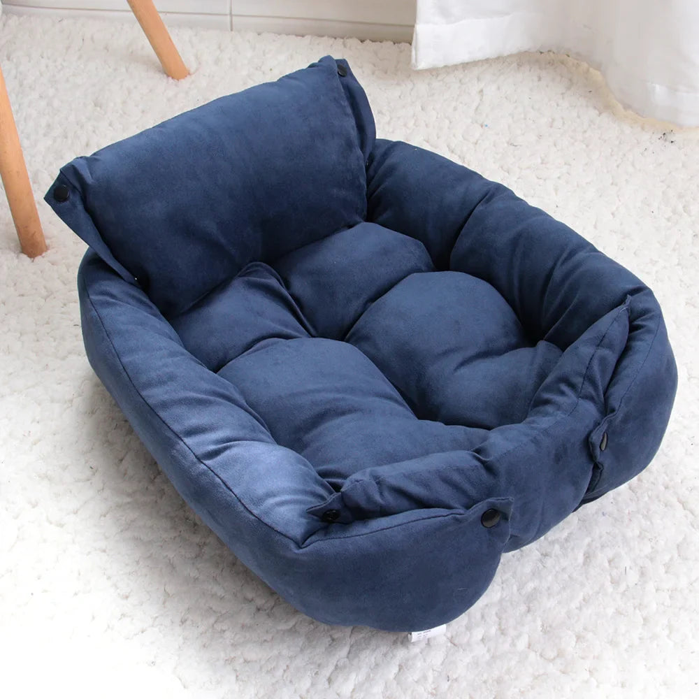 Snuggle Nest 3-in-1 Hunde- und Katzenbett – Multifunktionales, warmes Winterbett