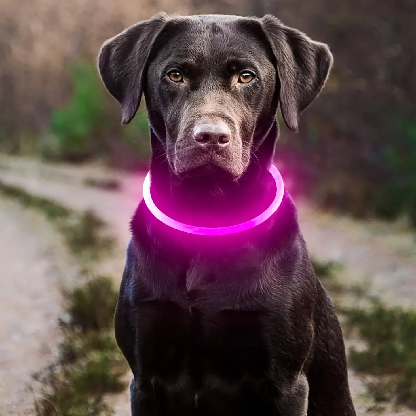GlowGuard LED-Sicherheitshalsband für Hunde – USB-aufladbar & reflektierend