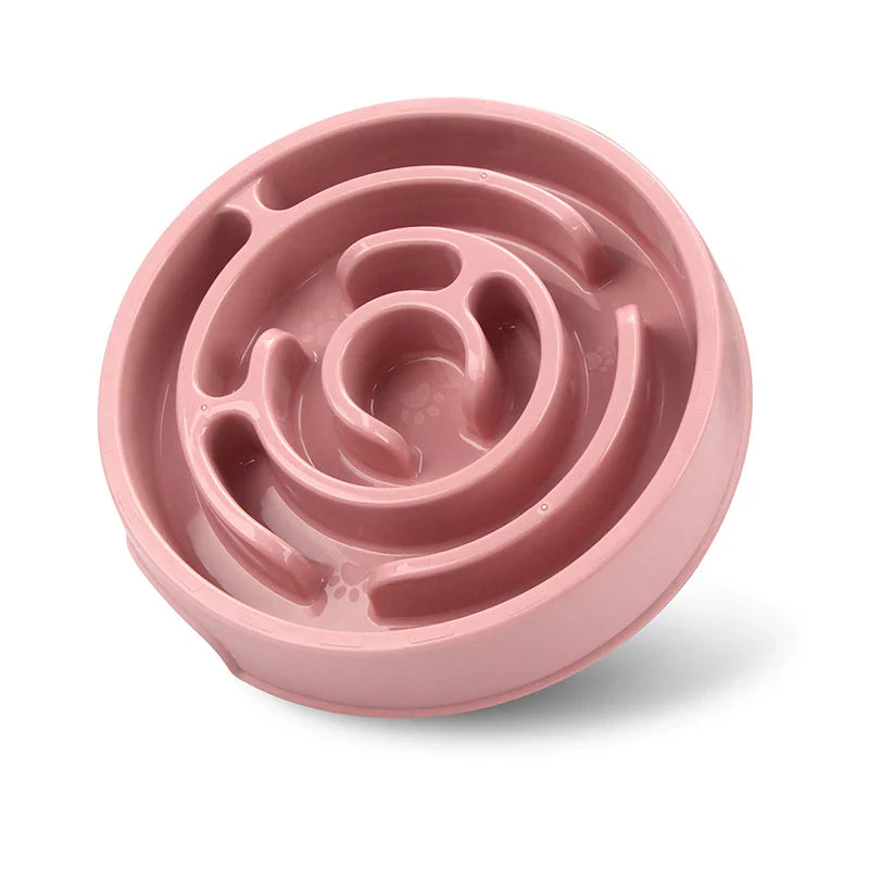 Hund mit langsamer Fressgeschwindigkeit – 3-lagiges Puzzletablett, rutschfest, blau/grün