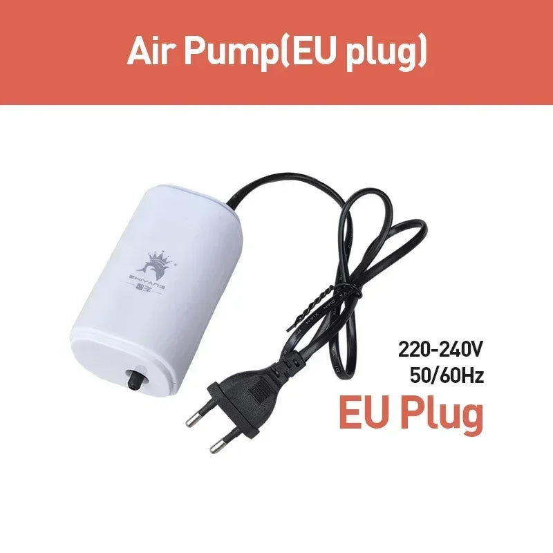 Aquarium-Luftpumpe 3W ultraleise – 3 l/min – Kunststoff – EU-Stecker