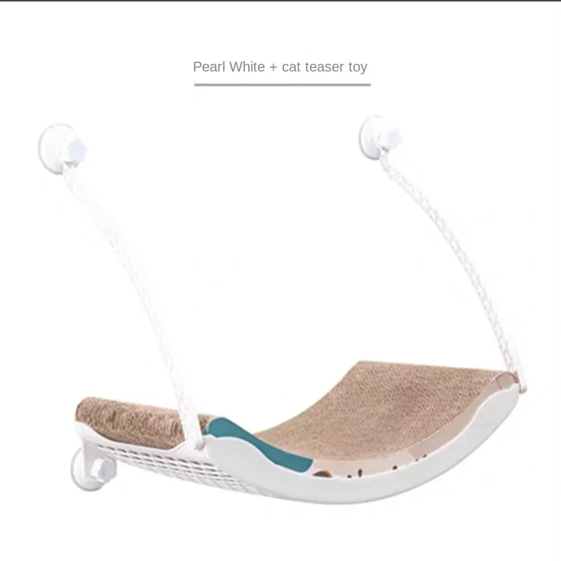 Katzen-Fensterhängematte aus Arctic Fleece – Saugnapf – 100 % Baumwolle – Waschbar