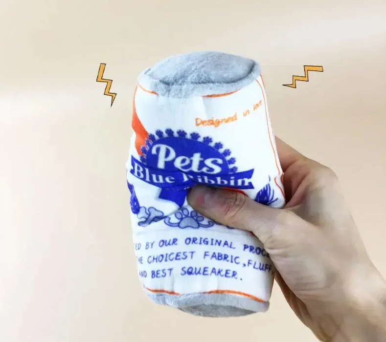 ChewVino Plüsch Hundespielzeug – Lustige Weinflasche mit Quietschgeräusch