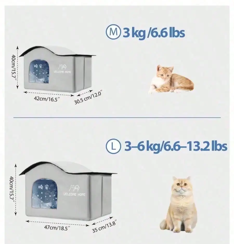 ThermaKool Faltbares, isolierendes Katzenhaus – 2-in-1: Kühlen & Wärmen mit Kühlakkus & Wendematratze