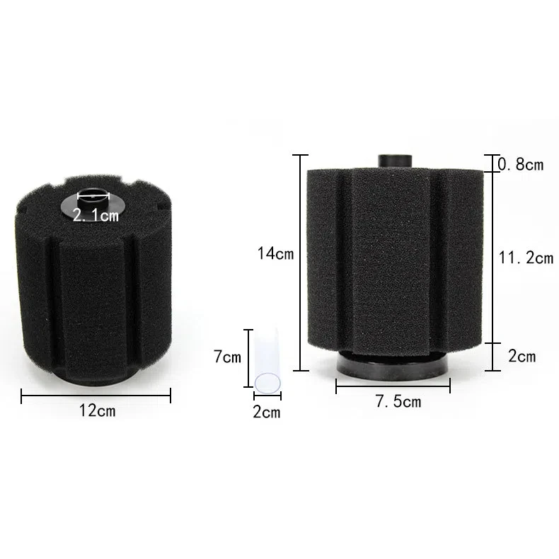 AquaPure Biochemischer Schwammfilter für Aquarium | Luftpumpe, Skimmer und Biofilter Zubehör