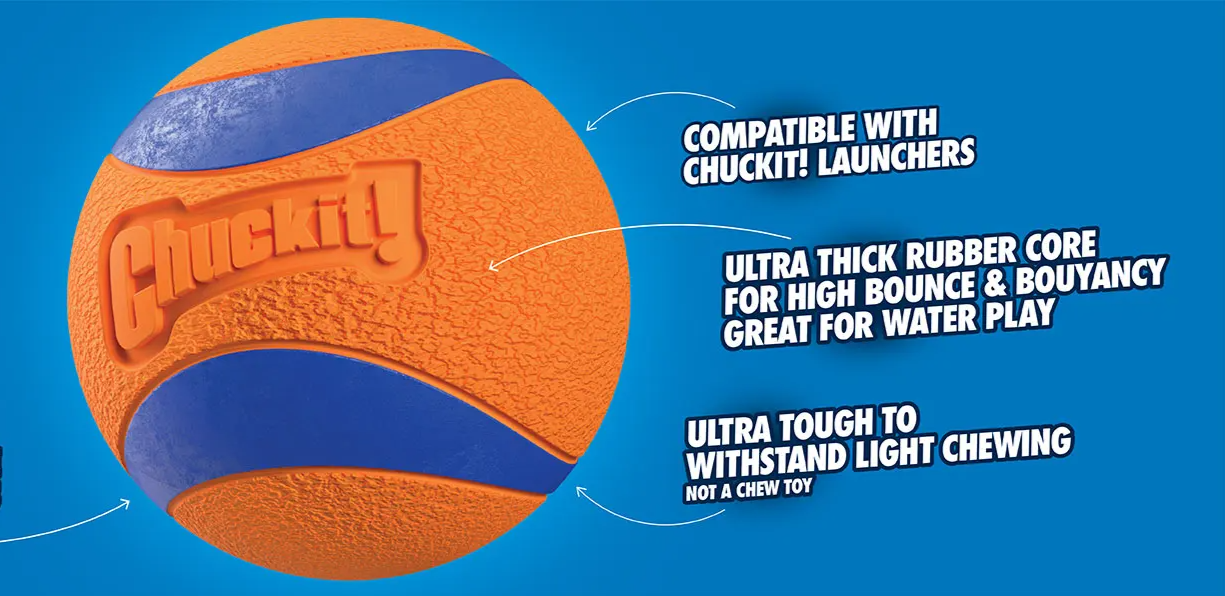 Chuckit UltraBounce Spielball – Kleiner Hüpfball für Hunde