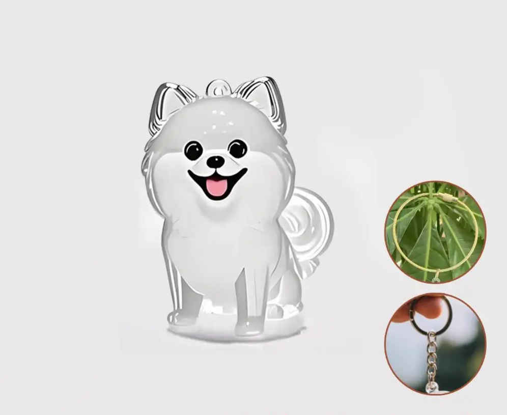 MemoriPaw Schlüsselanhänger zur Aufbewahrung von Hundehaaren