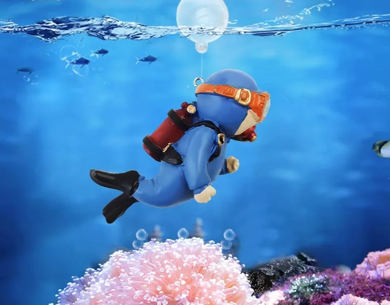 AquaFloat Schwimmender Taucher Aquarium Dekoration