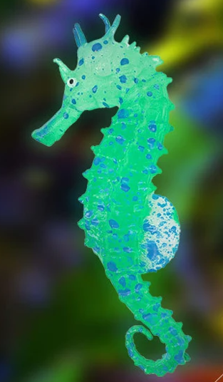AquaGlow Leuchtendes Seepferdchen – Silikon Aquarium Dekoration mit Saugnapf