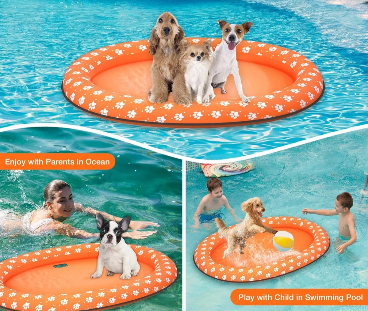 HYDROPAWS Aufblasbares Hundefloß