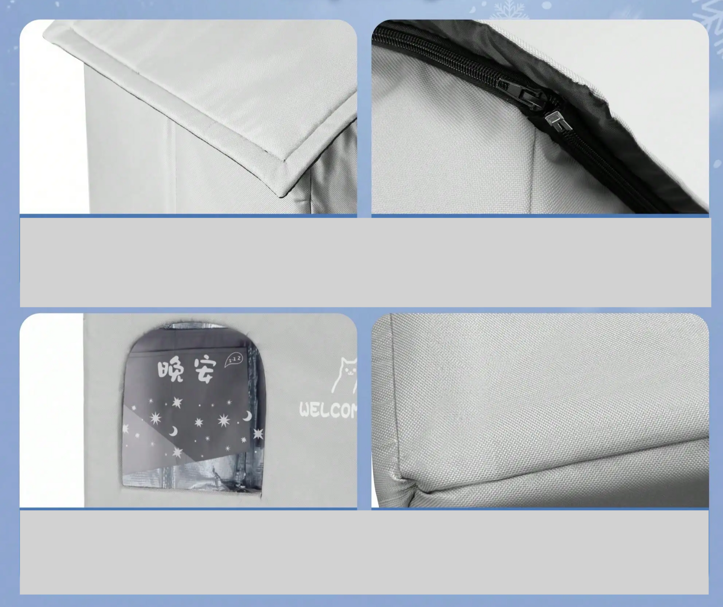 ThermaKool Faltbares, isolierendes Katzenhaus – 2-in-1: Kühlen & Wärmen mit Kühlakkus & Wendematratze