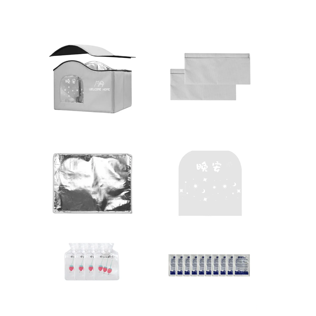 ThermaKool Faltbares, isolierendes Katzenhaus – 2-in-1: Kühlen & Wärmen mit Kühlakkus & Wendematratze