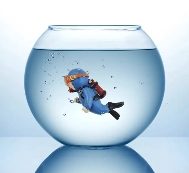 AquaFloat Schwimmender Taucher Aquarium Dekoration