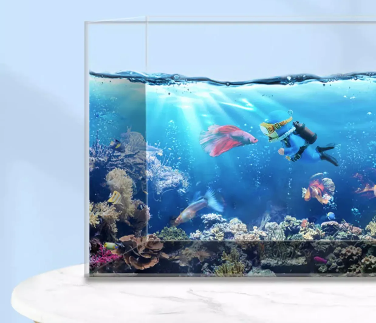 AquaFloat Schwimmender Taucher Aquarium Dekoration