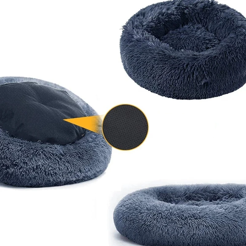 SnugNest Luxus-Rundbett für Haustiere