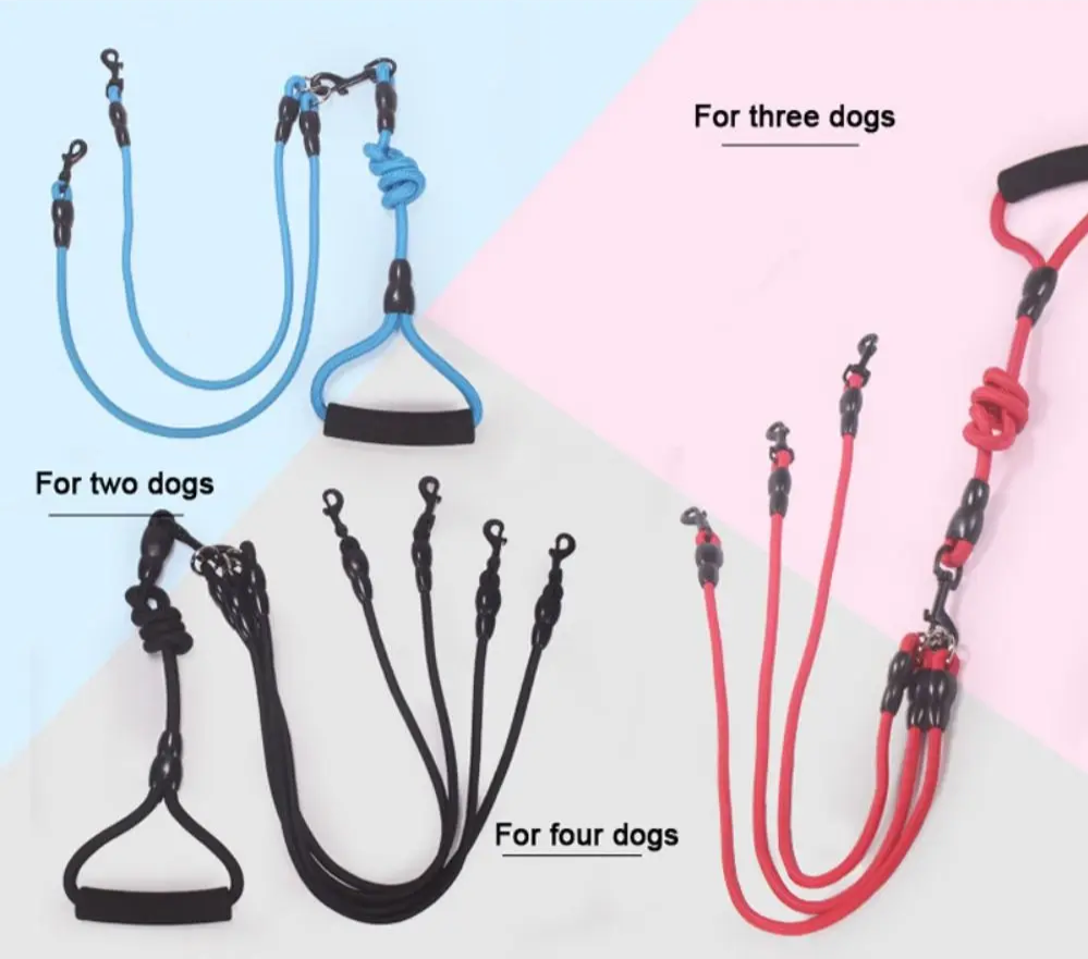 DuoWalk Nylon Doppel-Hundeleine