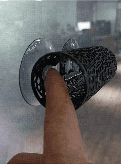 AquaHaven Schwarze Aquarium-Versteckröhre mit Saugnapf