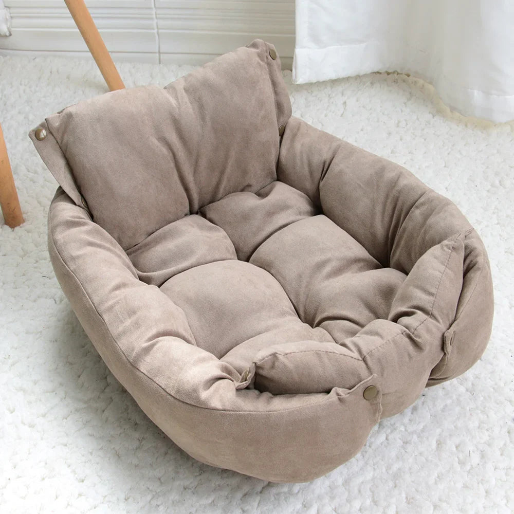 Snuggle Nest 3-in-1 Hunde- und Katzenbett – Multifunktionales, warmes Winterbett