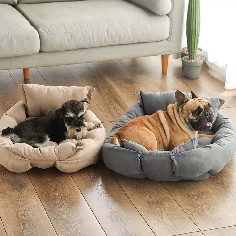 Snuggle Nest 3-in-1 Hunde- und Katzenbett – Multifunktionales, warmes Winterbett