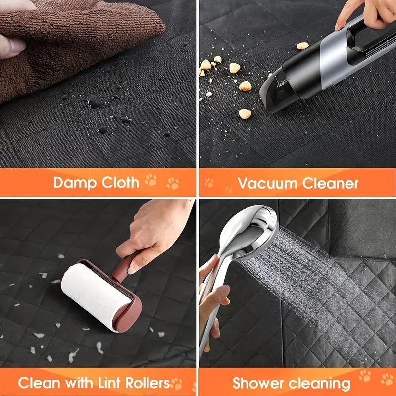 Wasserdichte Hundehängematte fürs Auto – 600D Oxford-Gewebe – Schwarz