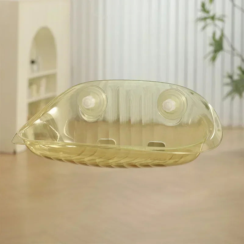 Katzenfensterhängematte aus Kunststoff – Atmungsaktives Nest – Saugnapf – 50 x 30 cm