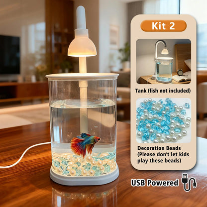 Starter Kit AquaGlow Mini – Mini-Aquarium mit LED-Beleuchtung