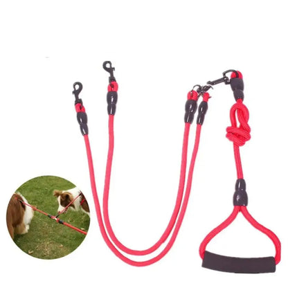 DuoWalk Nylon Doppel-Hundeleine