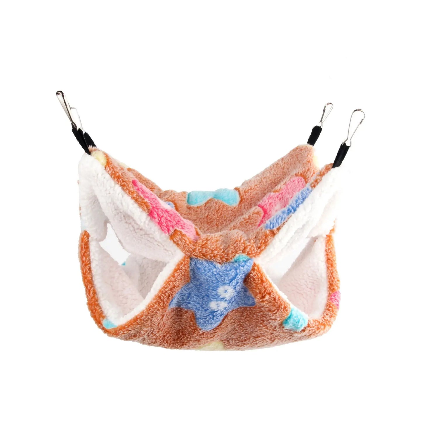 SnuggleNest Doppellagige Plüsch-Hängematte für Nager