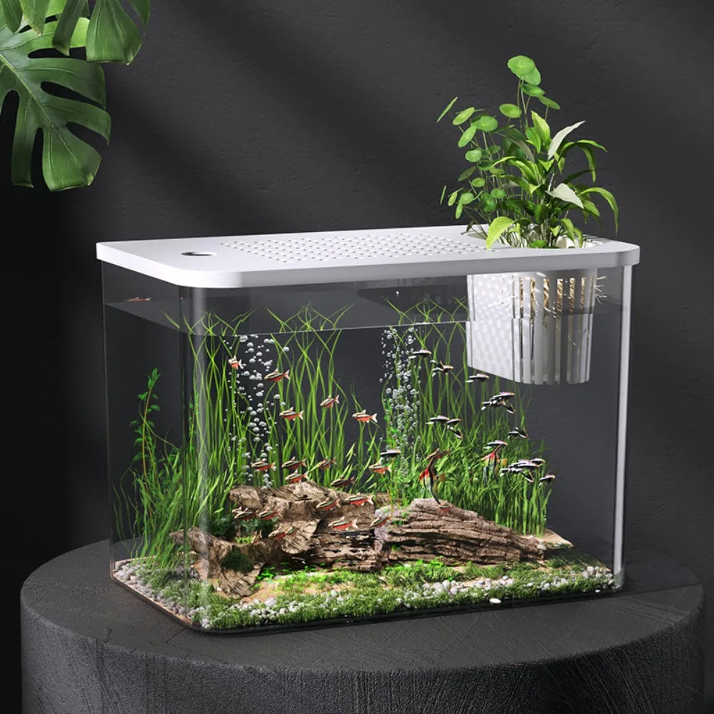 AquaView PET+ABS Aquarium mit Deckel