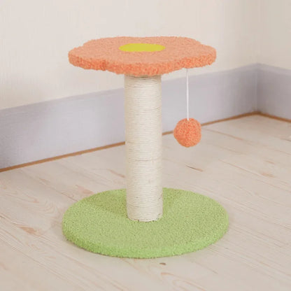 KlimPaws BloomNest Kratzbaum mit Sprungplattform und blütenförmigem Katzennest