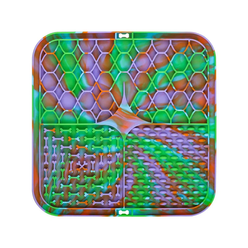 Silikon-Leckmatte für Hunde– Slow Feeder & Badafleiding, 25×15 cm