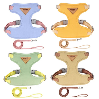 Welpengeschirr und Leine Set – Atmungsaktive, verstellbare Weste aus Nylon, Größen XS-L