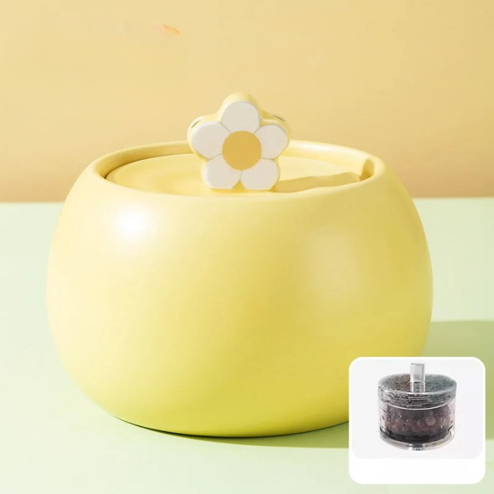 Keramik-Katzenbrunnen – geräuschlos, USB-Anschluss, 5-Pass-Filter