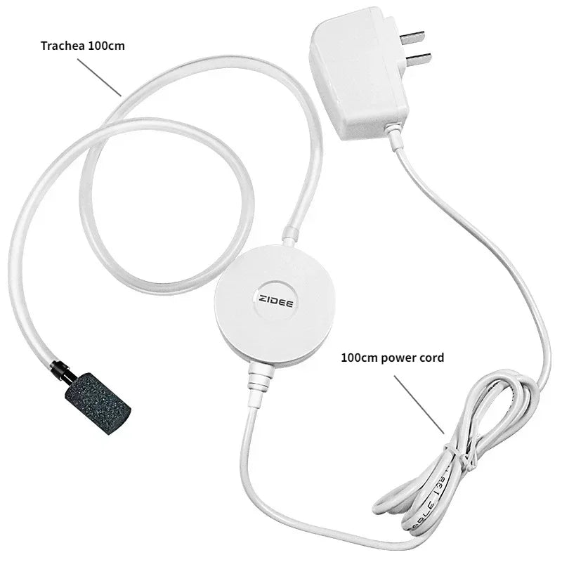 Aquarium-Sauerstoffpumpe – ultra-stylisch, kompakt – 110–240 V, Kunststoff