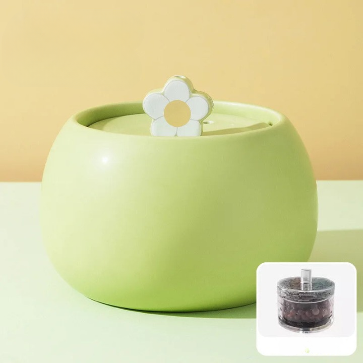 Keramik-Katzenbrunnen – geräuschlos, USB-Anschluss, 5-Pass-Filter