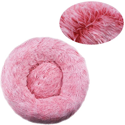 Rundes Plüsch-Haustierbett – Weicher Korb für Hund oder Katze (40–90 cm)