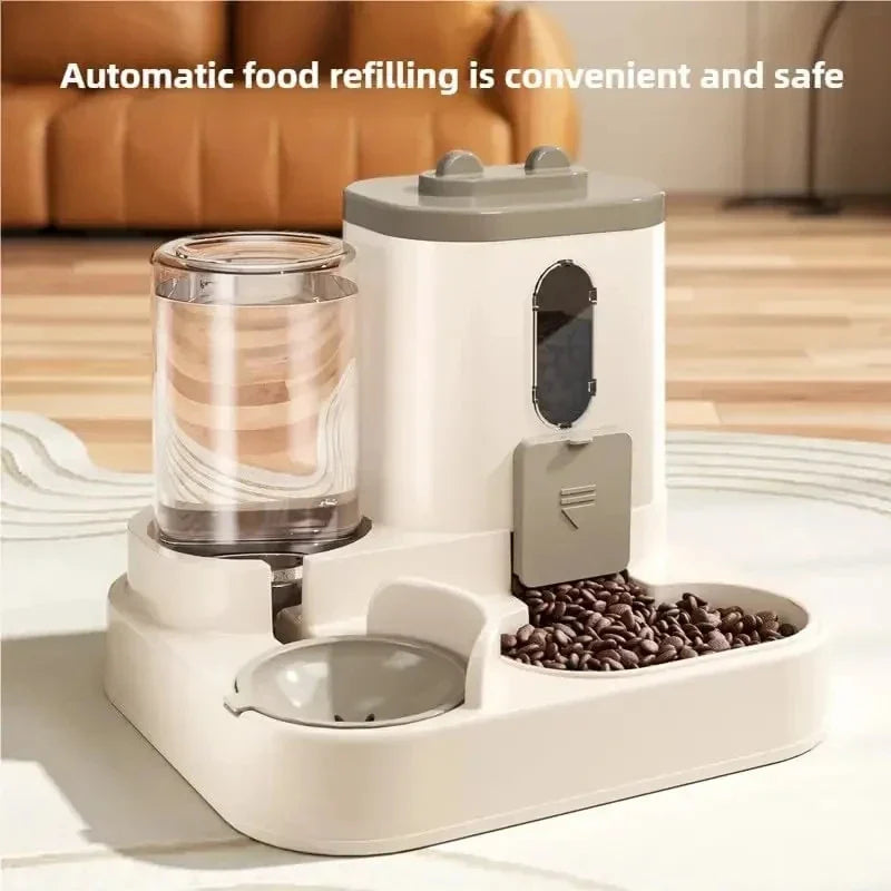 PetSmartFlow Automatisches Futter & Wasserspender Set für Hunde & Katzen