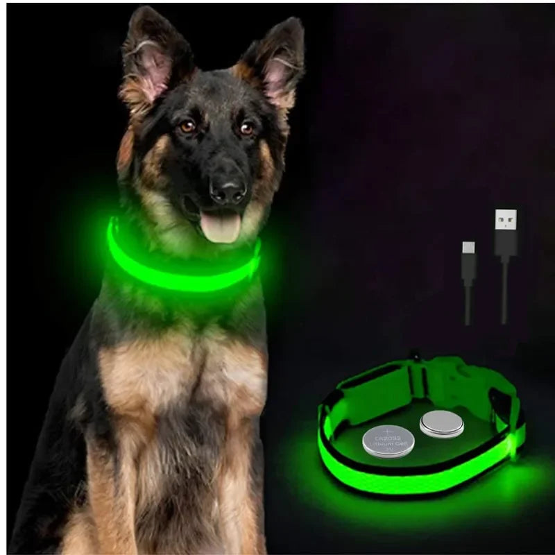 LumiGlow LED Leuchthalsband für Hunde