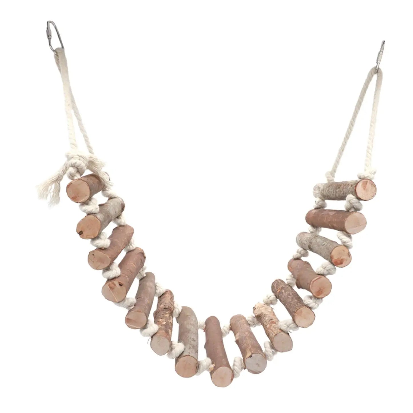 Papageienkletterleiter aus Holz, 50 cm – flexibles Seilspielzeug kooi