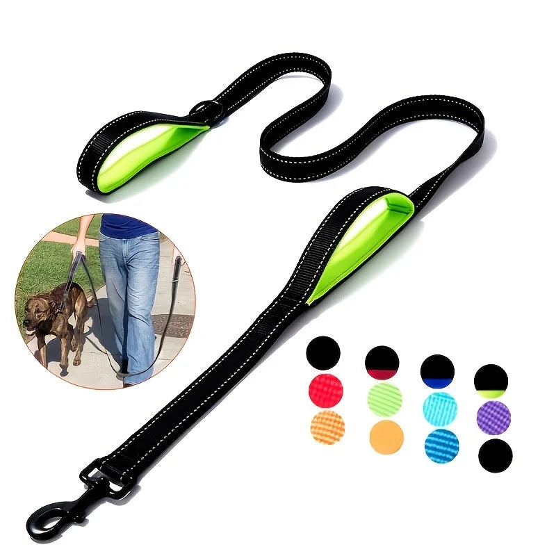 Hochleistungs-Doppelhalsband für Hunde – Kette und Nylon, 150–180 cm