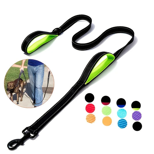 Hochleistungs-Doppelhalsband für Hunde – Kette und Nylon, 150–180 cm
