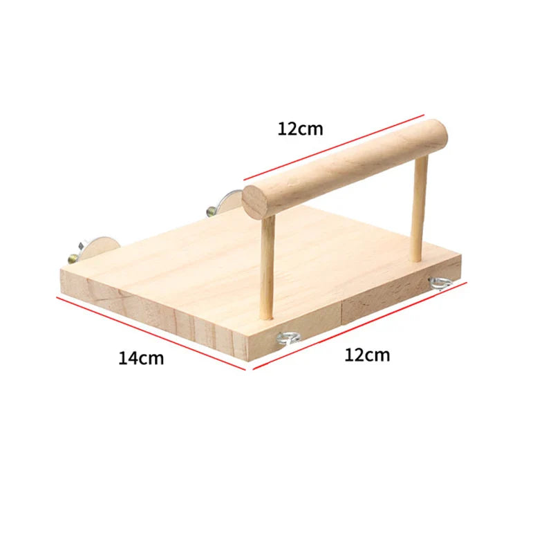 Holz-Papageienstange mit Nageperlen – natürlicher Spielplatz