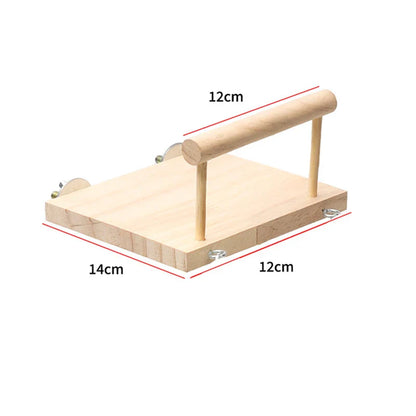 Holz-Papageienstange mit Nageperlen – natürlicher Spielplatz