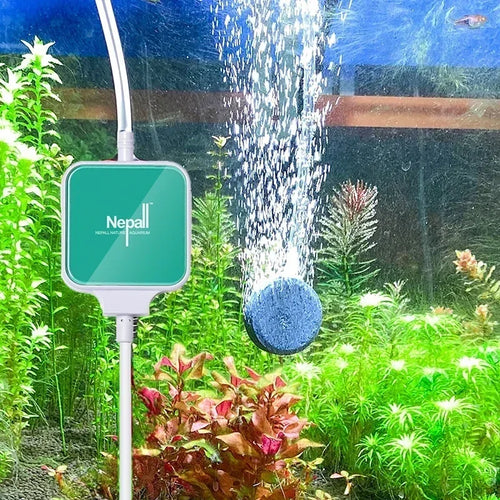 Aquarium-Sauerstoffpumpe – ultra-stylisch, kompakt – 110–240 V, Kunststoff
