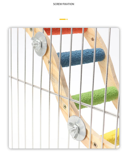 Kletterleiter aus Holz für Vögel – Kauspielzeug für Papageienkäfige