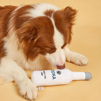 PawVino Plüsch-Weinflasche Hundespielzeug