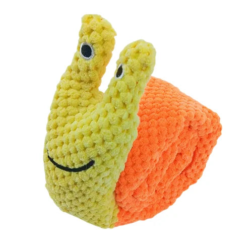 Plüsch-Schnüffelspielzeug für Hunde – Schneckenform, 20 cm, mehrfarbig