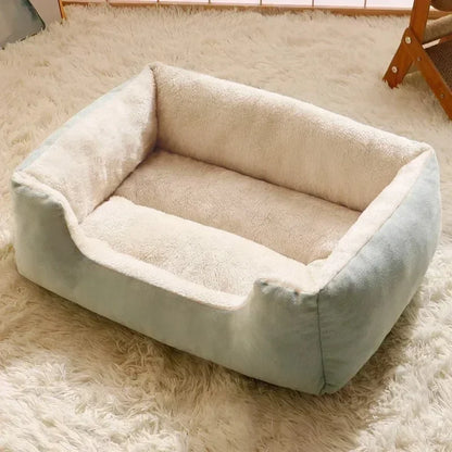 Weiches Hundebett 50x40 cm – Cartoon-Design & warmes Wintermaterial