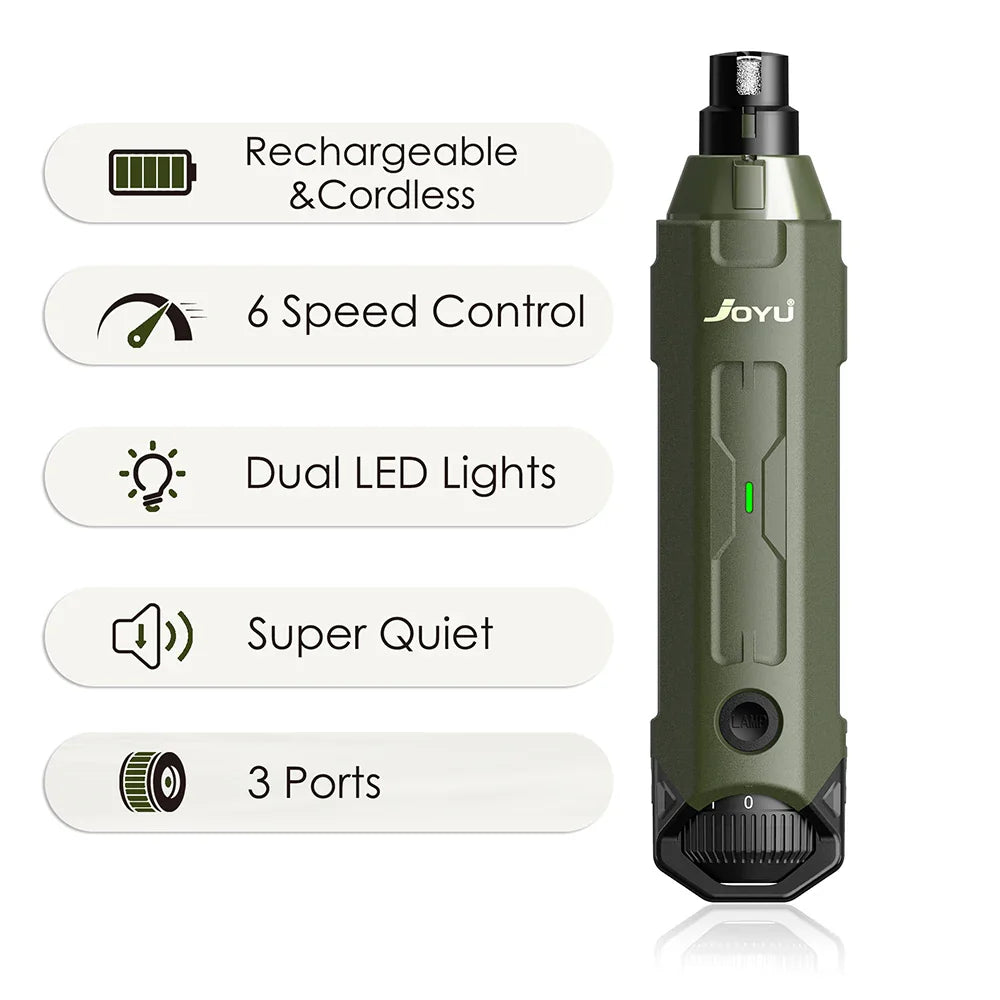 PawPerfect Elektrische Hunde-Krallenfeile mit 6 Geschwindigkeiten