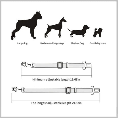 SAFEPAWS – Verstellbarer Sicherheitsgurt für Haustiere | Sicherheitsgurt für Hunde und Katzen